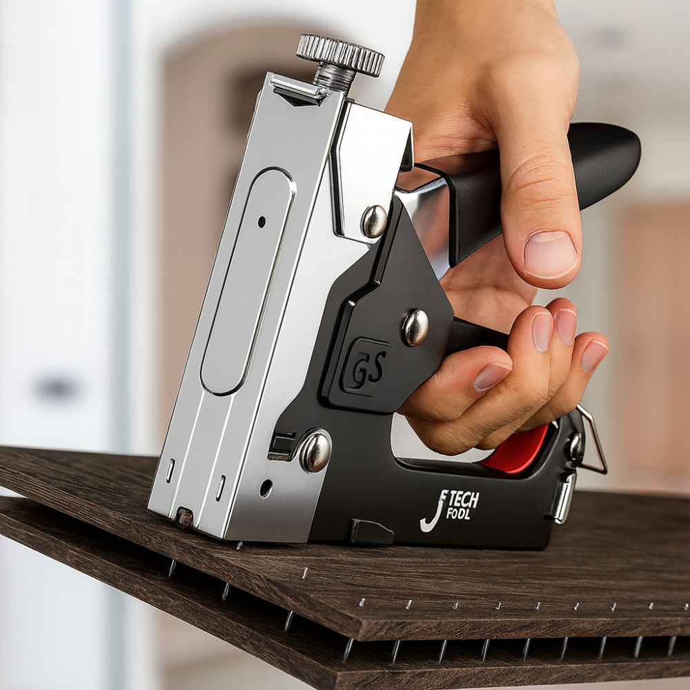 Pistolet à clous manuel 4-en-1 robuste sans électricité pour bricolage, meubles et construction