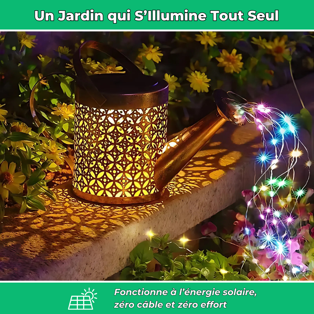 Arrosoir solaire lumineux pour jardin
