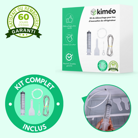 Kit de débouchage pour trou d’évacuation de réfrigérateur
