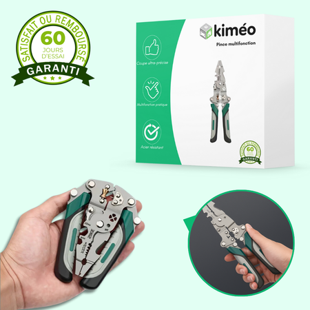 Pince multifonction électrique 3-en-1 – Coupe, Dénudage et Sertissage fils en acier carbone