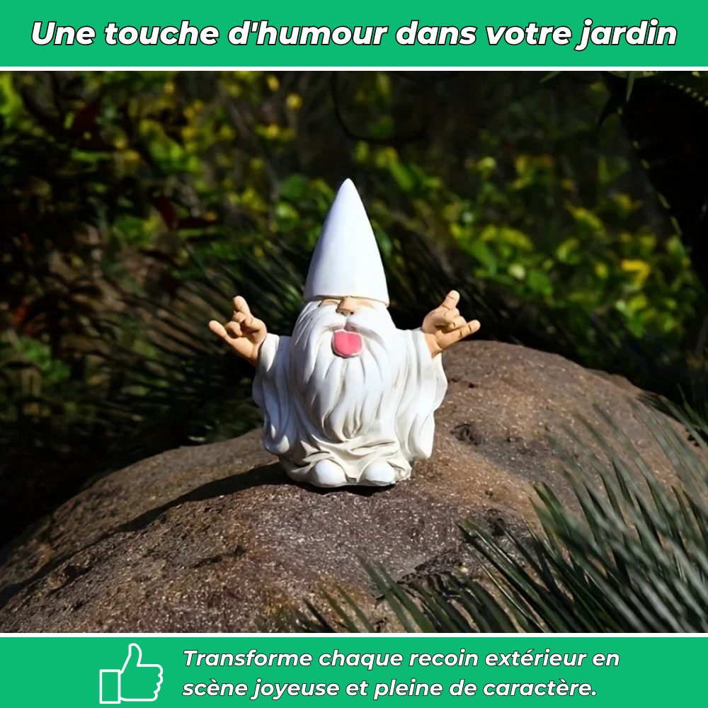 Nain de jardin blanc en résine