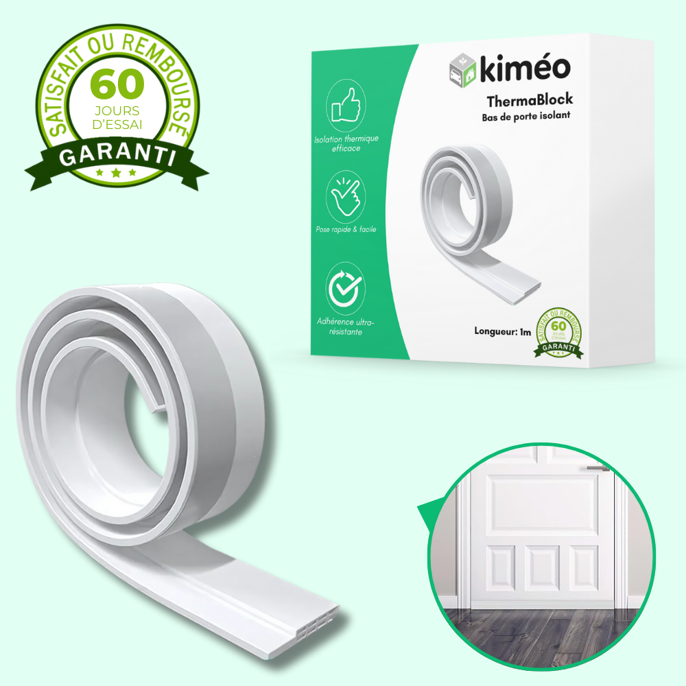 ThermaBlock – Bas de porte isolant contre le froid, le bruit et les poussières