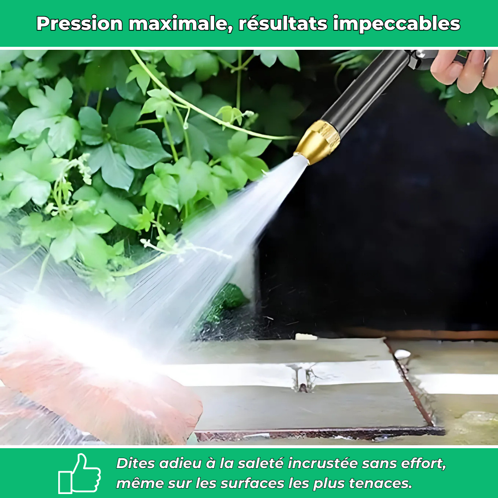 Pistolet d'Arrosage Haute Pression à 8 Jets – Arrosage Puissant pour Jardin et Nettoyage