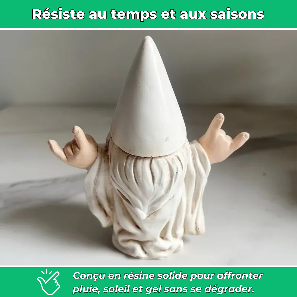 Nain de jardin blanc en résine