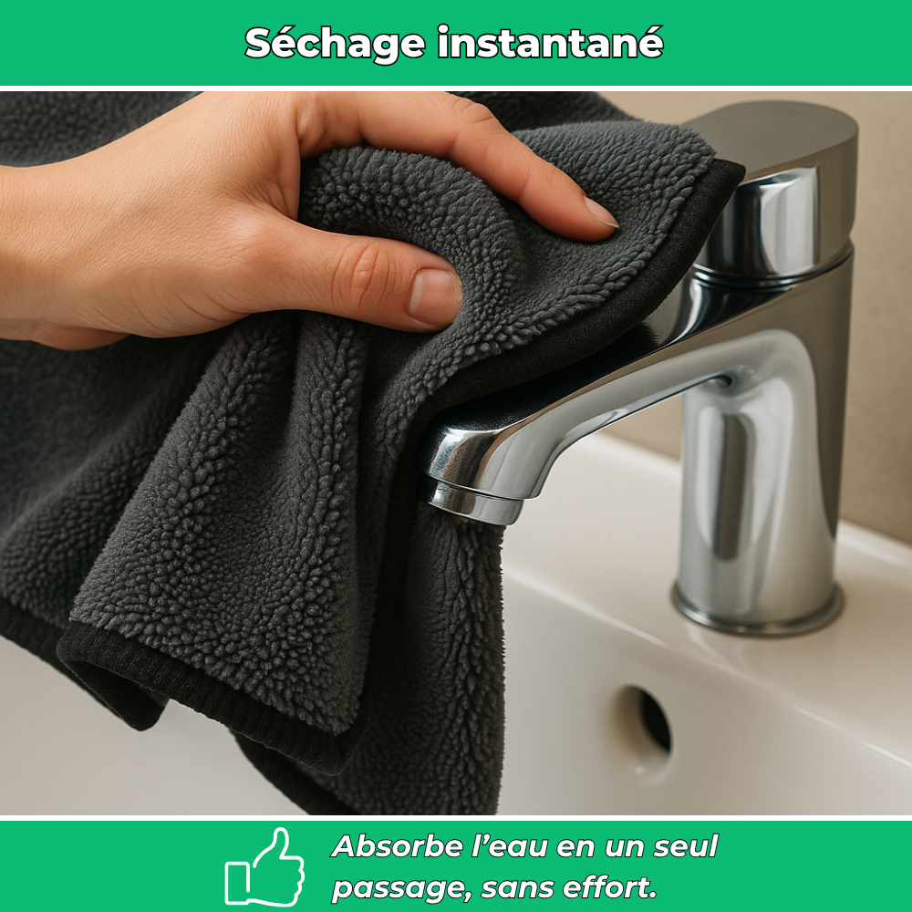 MaxiClean – Chiffon microfibre ultra-absorbant anti-calcaire