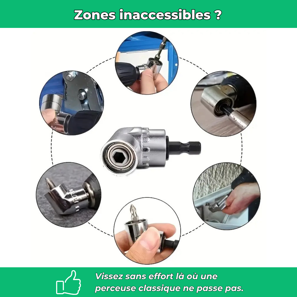 Embout de perceuse à angle 105°