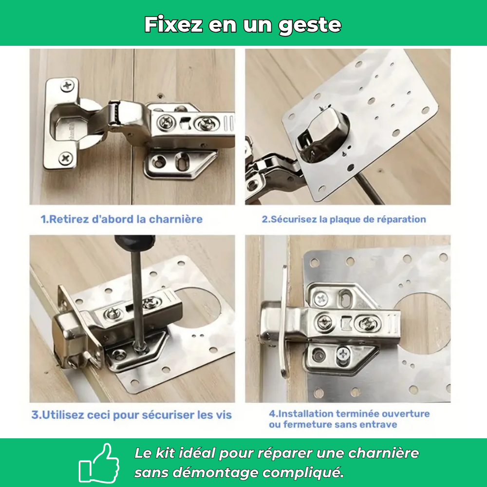 Kit de réparation pour charnières de placard