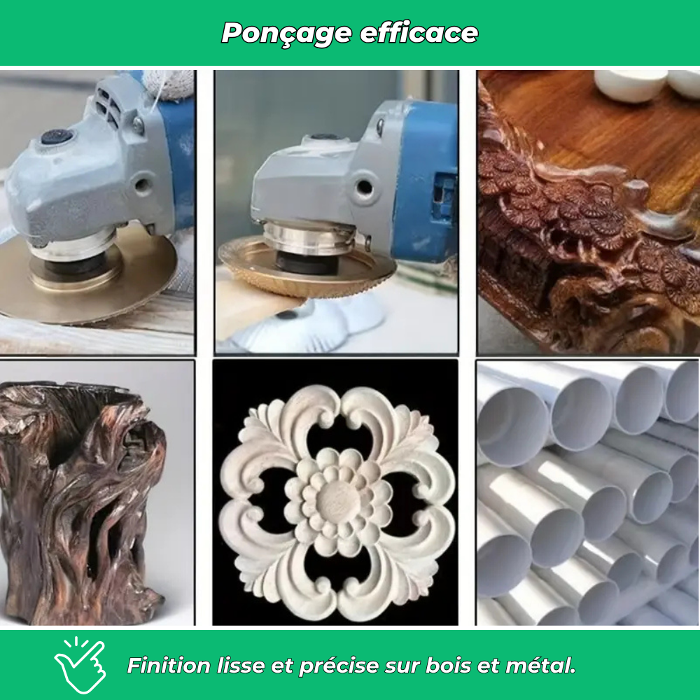 Lot de 3 disques de meulage 100 mm pour bois et métal, multifonction meuleuse