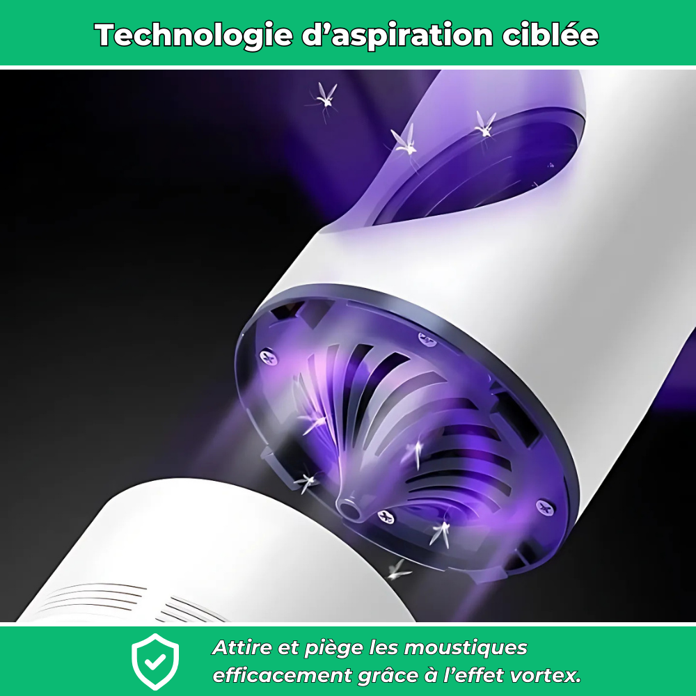 Lampe siphon anti-moustiques puissante et silencieuse