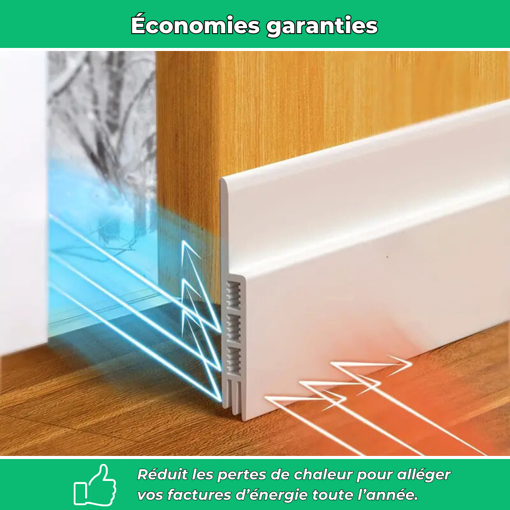 ThermaBlock – Bas de porte isolant contre le froid, le bruit et les poussières