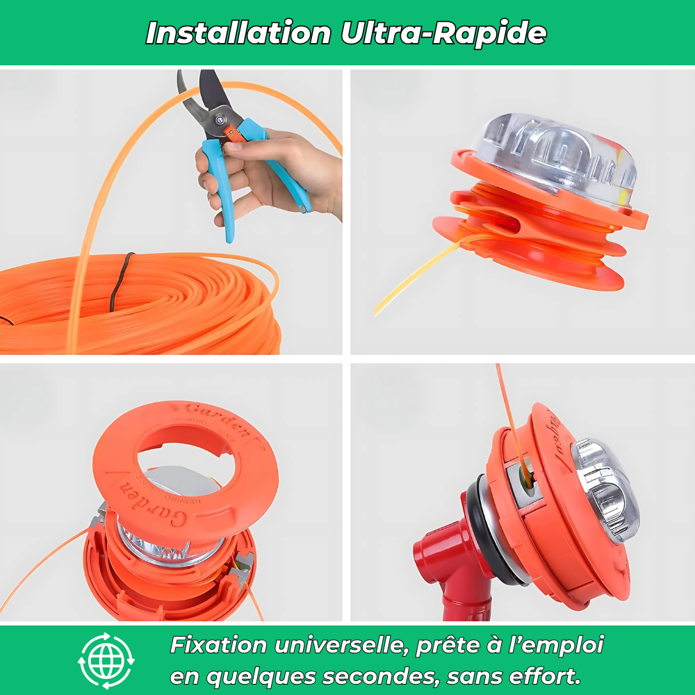 G50 PRO Tête de Débroussailleuse Ultra-Résistante – Coupe Nette et Rapide pour Entretien de Jardin