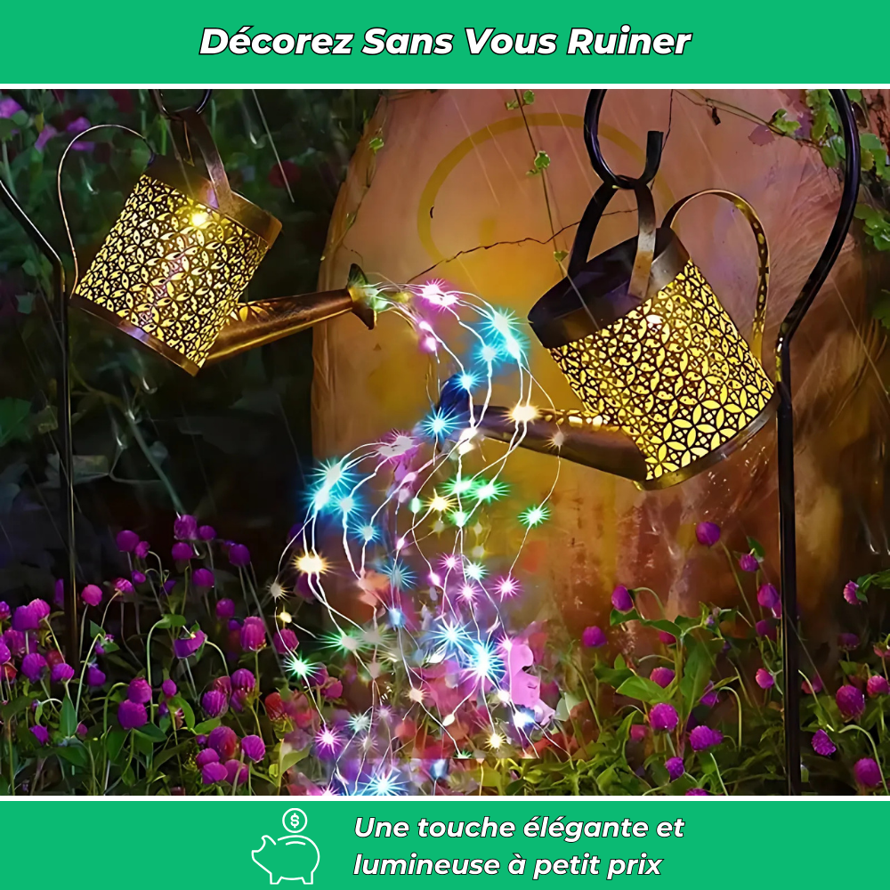 Arrosoir solaire lumineux pour jardin