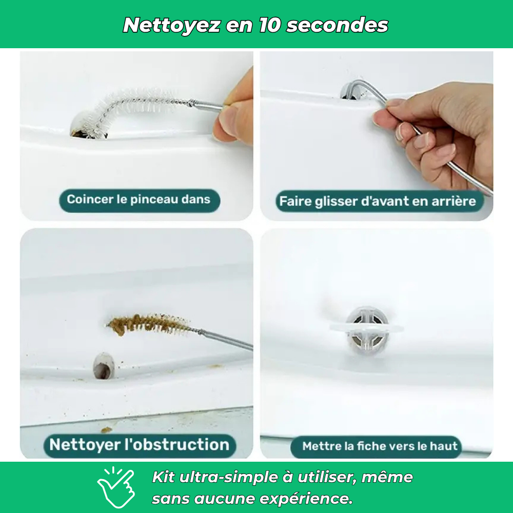 Kit de débouchage pour trou d’évacuation de réfrigérateur