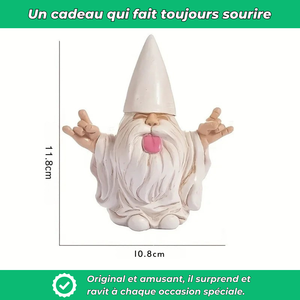 Nain de jardin blanc en résine