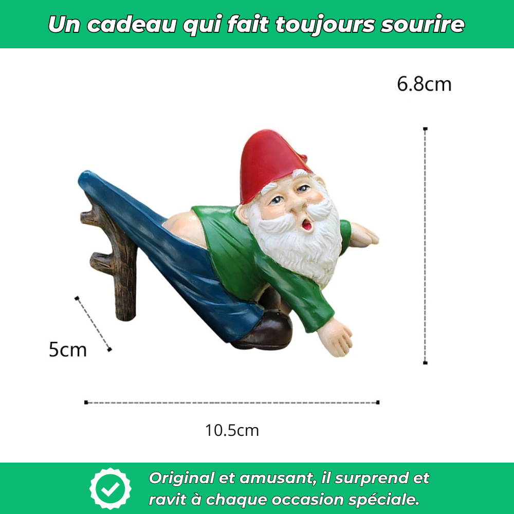 Nain de jardin coincé décoratif en résine
