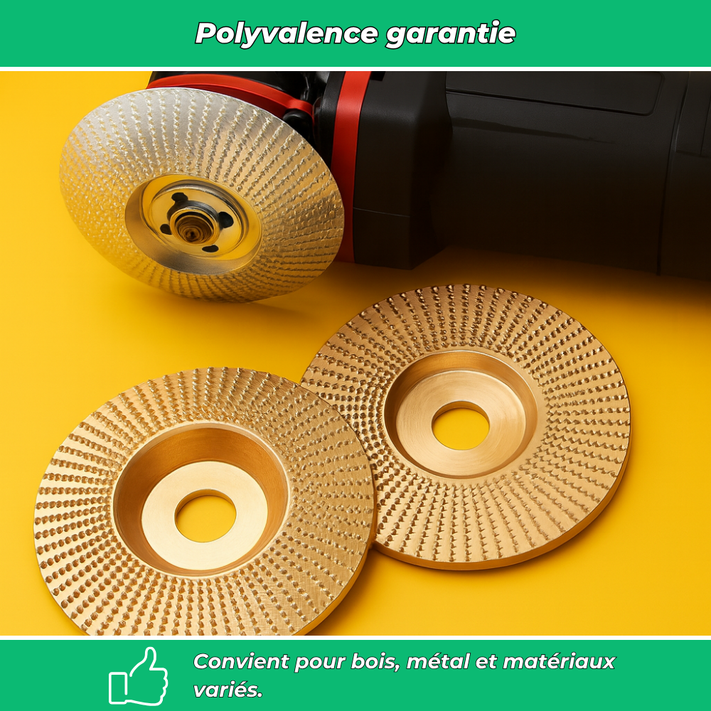 Lot de 3 disques de meulage 100 mm pour bois et métal, multifonction meuleuse