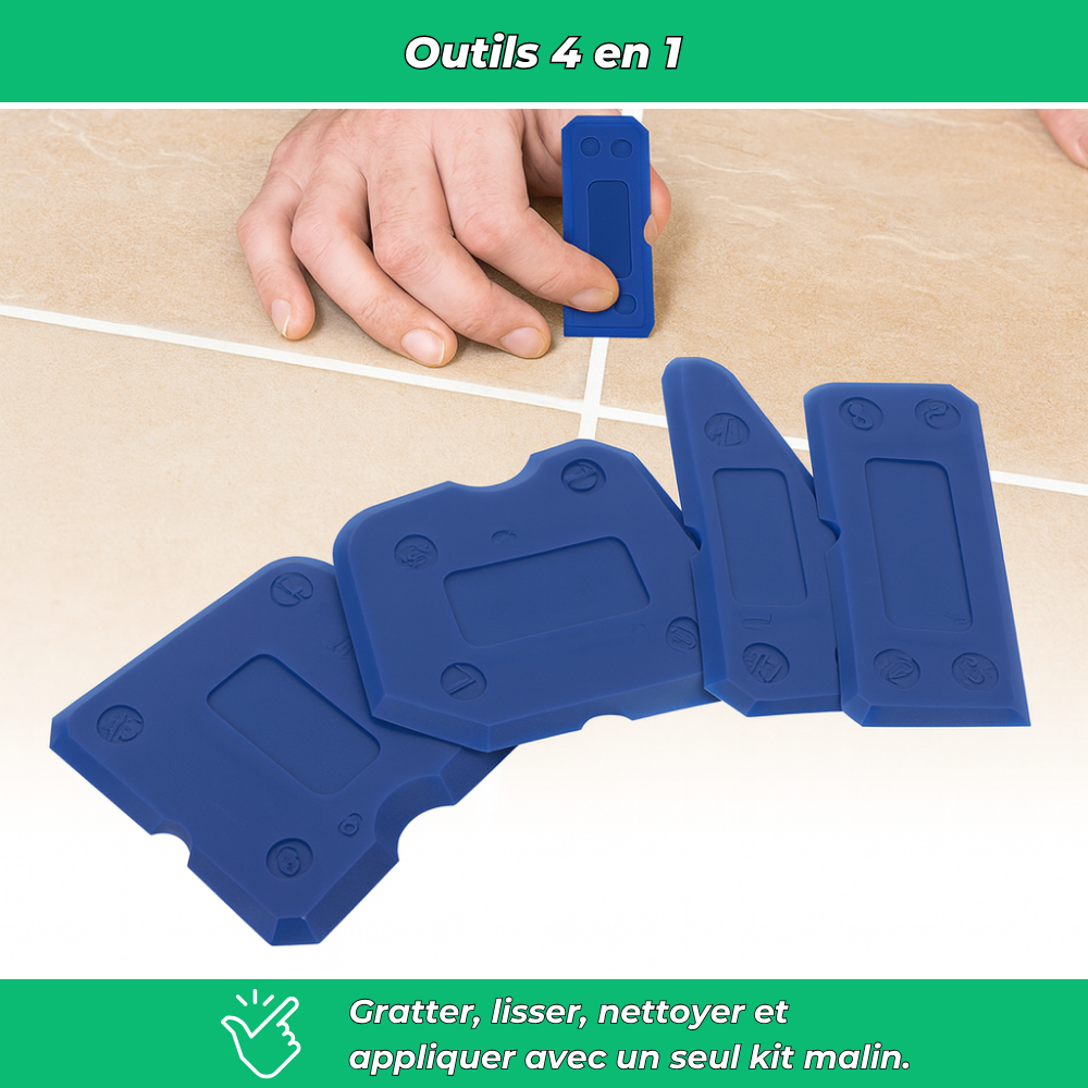Kit 4 en 1 pour joints silicone parfaits