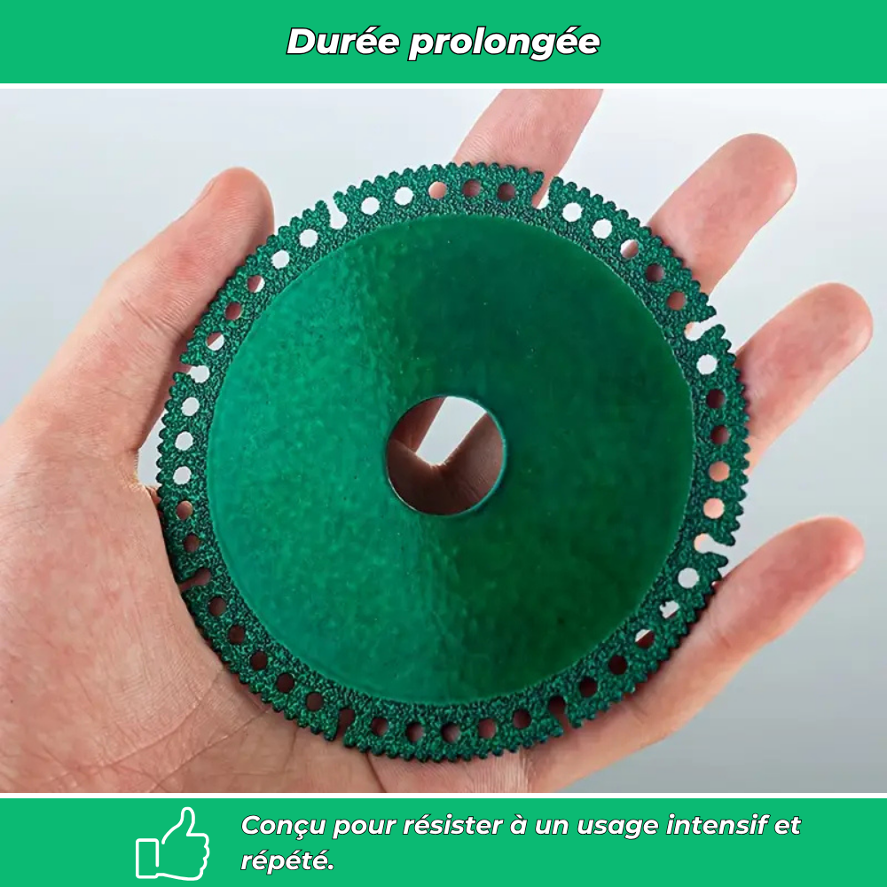 Lot de 3 disques diamant indestructibles 100 mm pour meuleuse multi-matériaux carrelage bois métal PVC