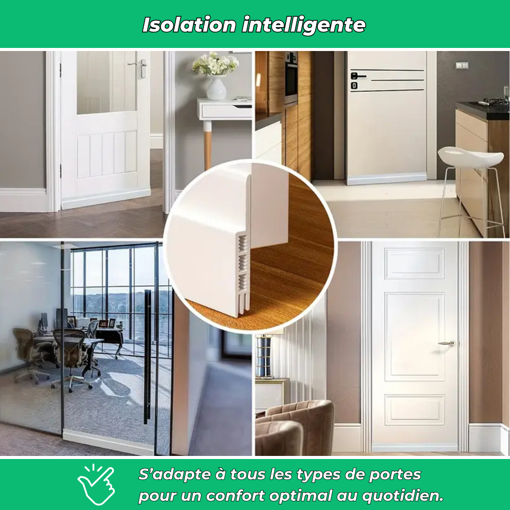 ThermaBlock – Bas de porte isolant contre le froid, le bruit et les poussières