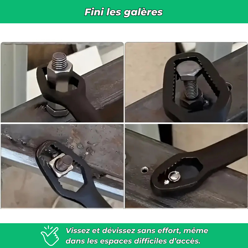 Clé à double tête réglable 3 à 17 mm