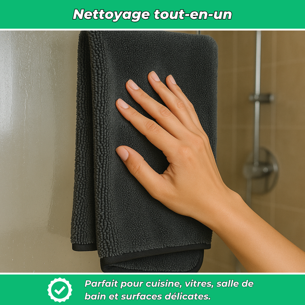 MaxiClean – Chiffon microfibre ultra-absorbant anti-calcaire