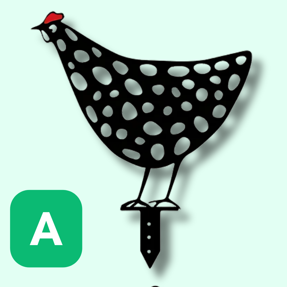 Silhouettes de poules plates – Décoration champêtre pour jardin