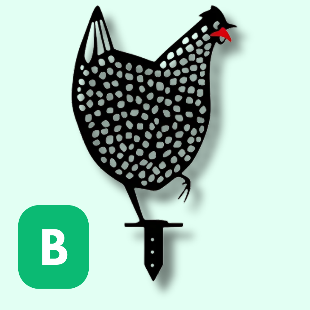 Silhouettes de poules plates – Décoration champêtre pour jardin