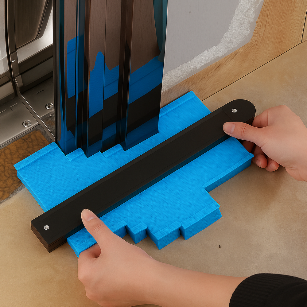 Jauge de contour 25cm avec verrouillage – Outil de mesure profil pour menuiserie, sols et carrelage