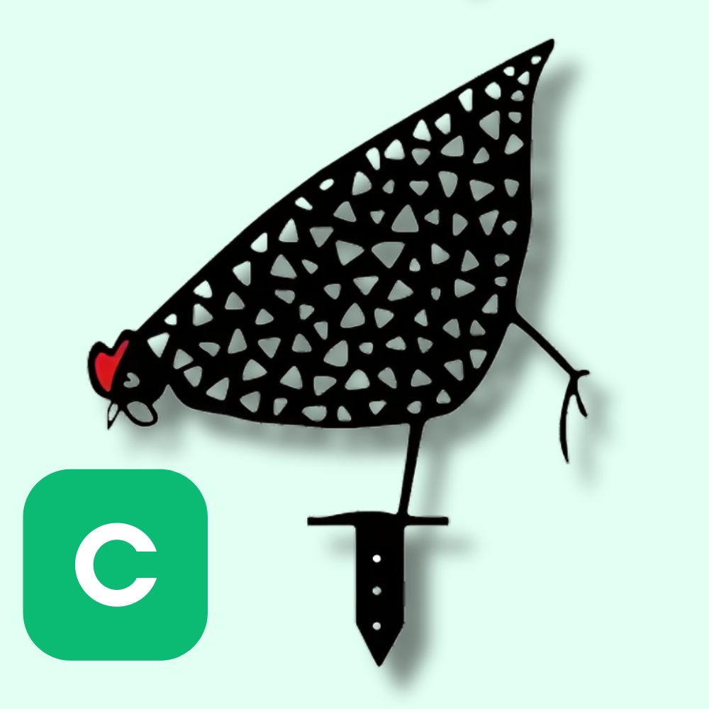 Silhouettes de poules plates – Décoration champêtre pour jardin