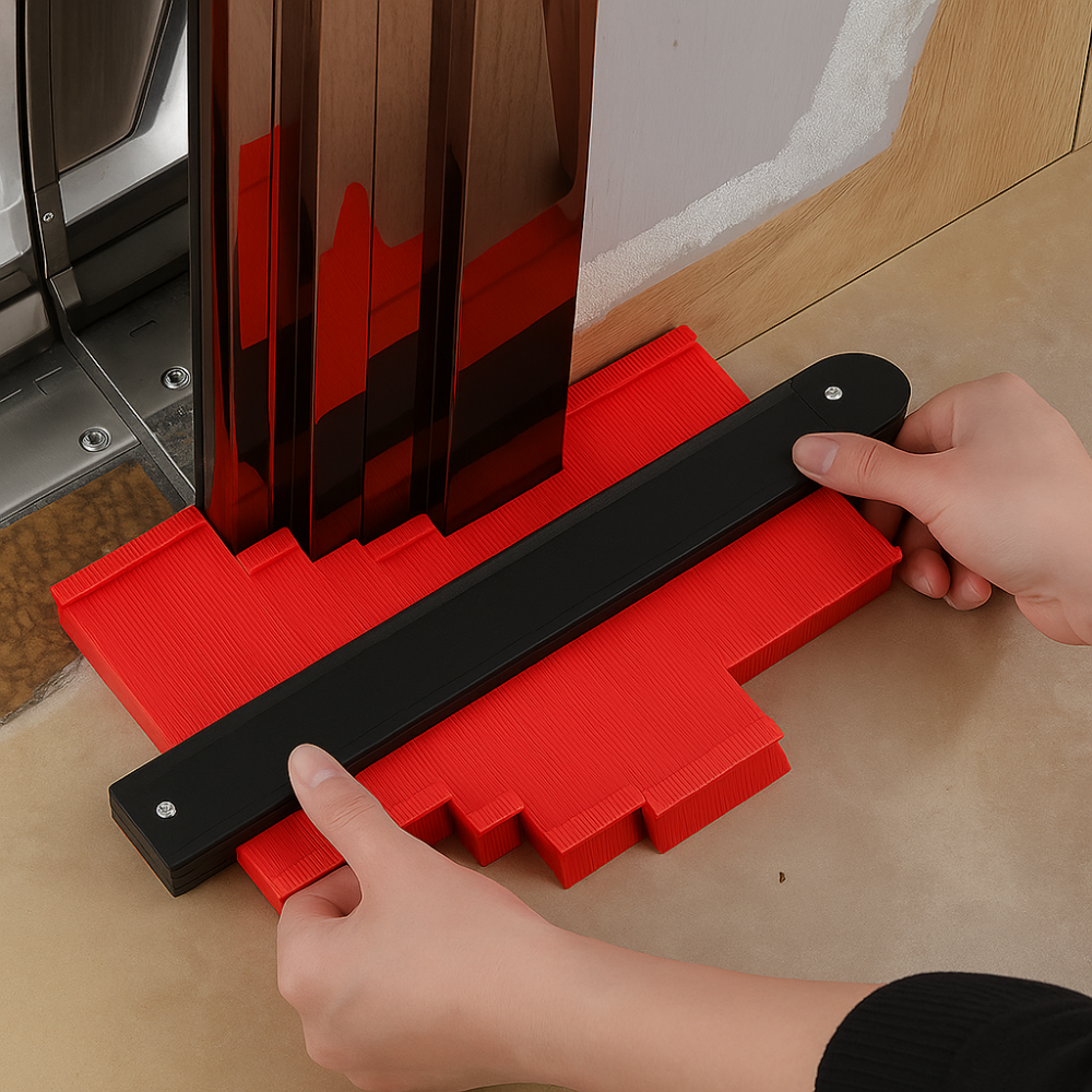 Jauge de contour 25cm avec verrouillage – Outil de mesure profil pour menuiserie, sols et carrelage