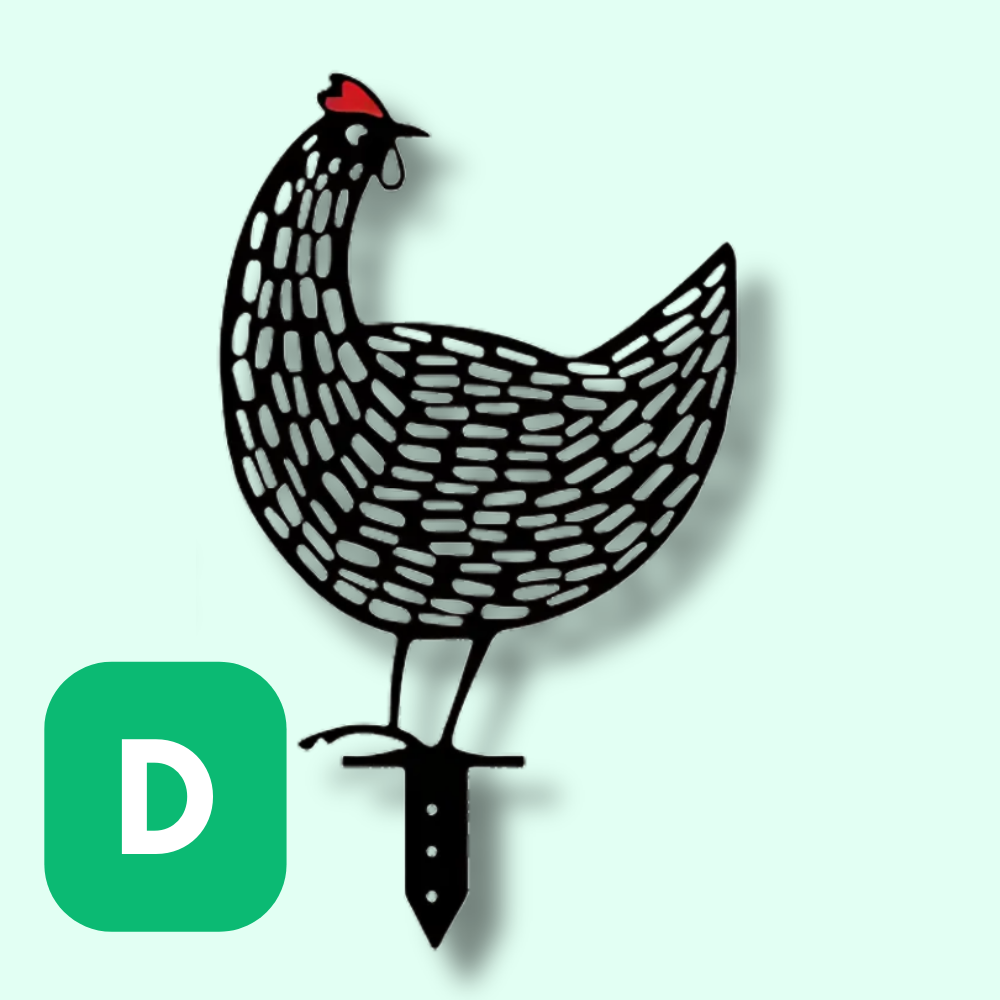 Silhouettes de poules plates – Décoration champêtre pour jardin