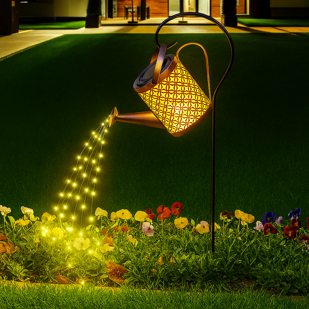 Arrosoir solaire lumineux pour jardin