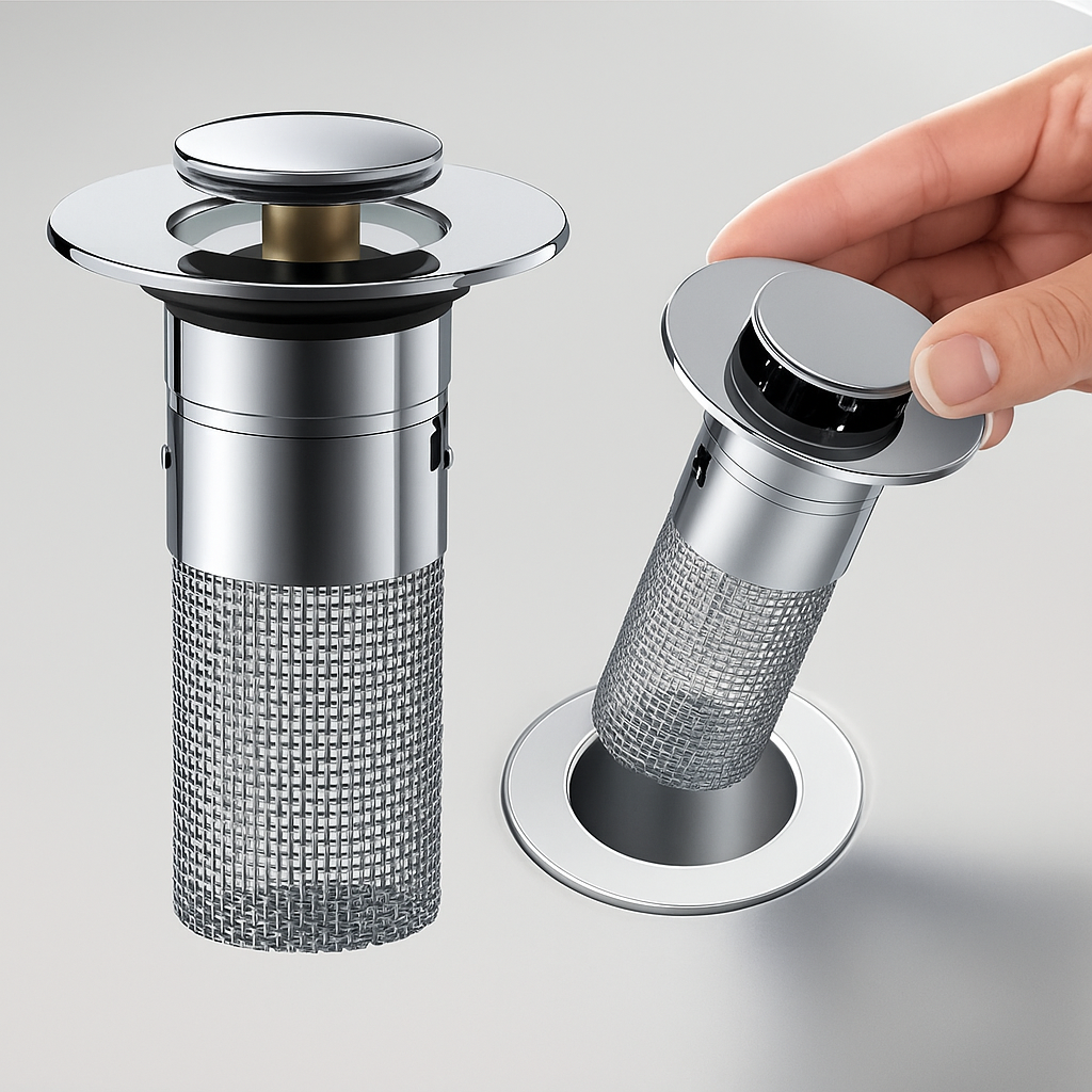 Bouchon de lavabo avec panier filtre