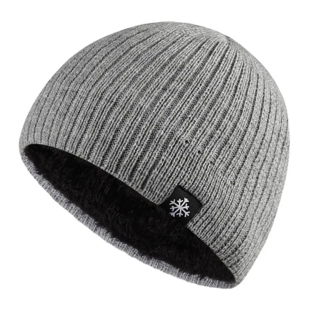 Bonnet tricoté doublé polaire