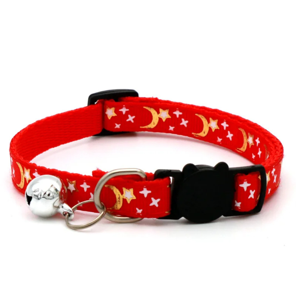 Collier de sécurité réglable pour chat avec clochette