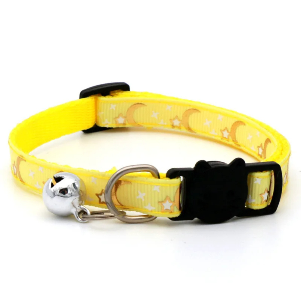 Collier de sécurité réglable pour chat avec clochette