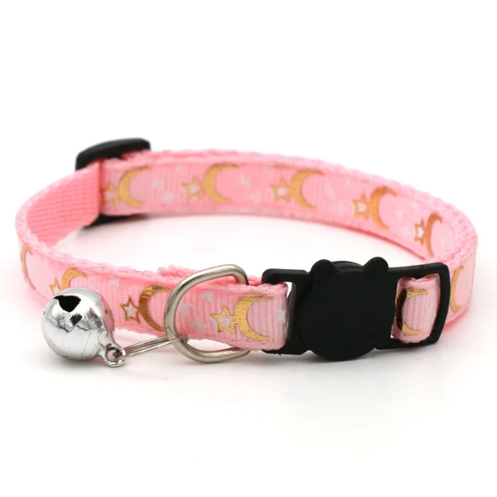 Collier de sécurité réglable pour chat avec clochette