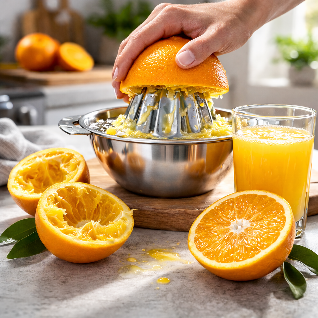 Presse-agrumes manuel en acier inoxydable professionnel grande capacité