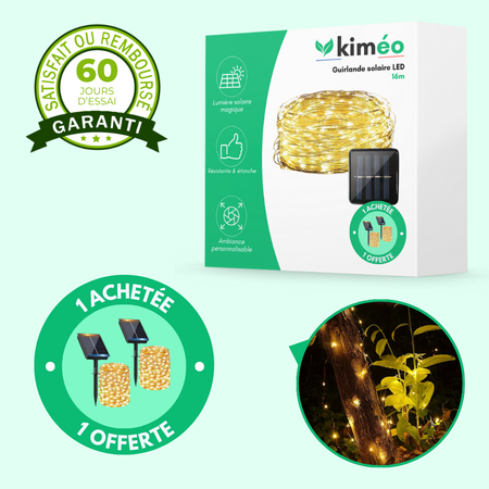 Guirlande solaire LED extérieure – Ambiance chaleureuse et économique