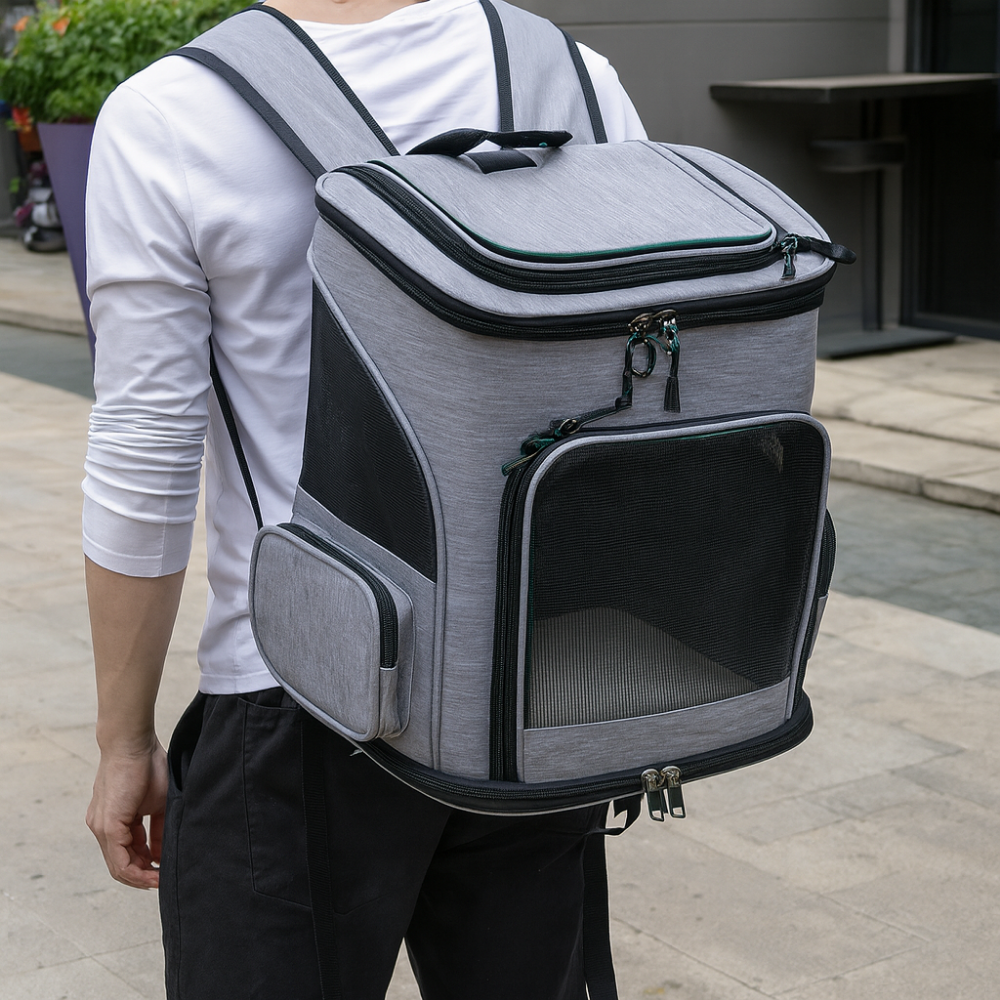 Sac de Transport Pliable Respirant pour Animaux – Chiens & Chats, Portable et Confortable