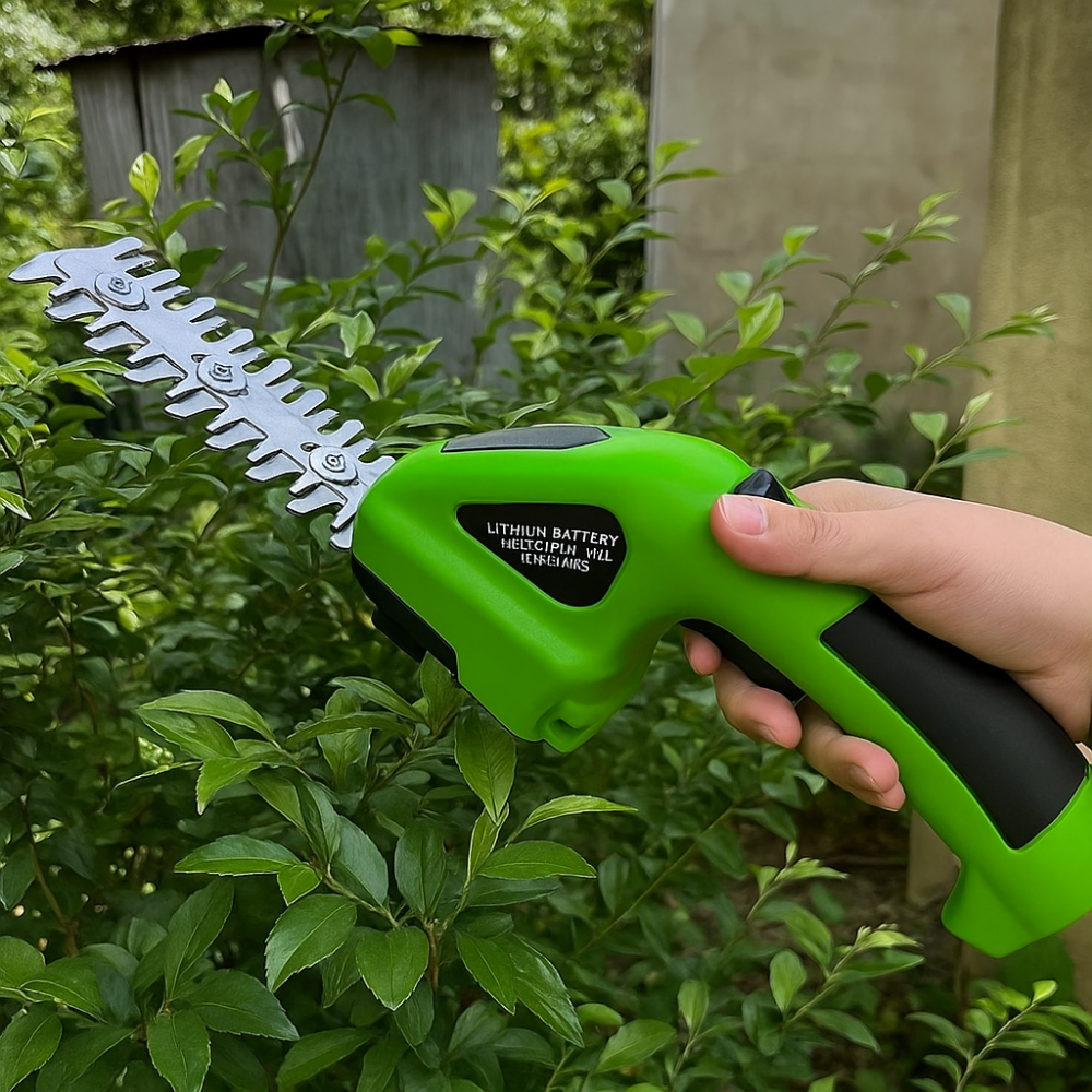 TrimMaster – Coupe-bordure sans fil rechargeable avec sécateur intégré