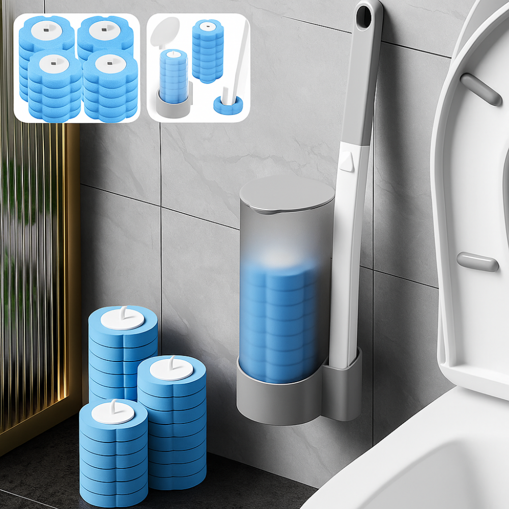 OceanBrush – Brosse WC jetable + 18 pastilles parfumées