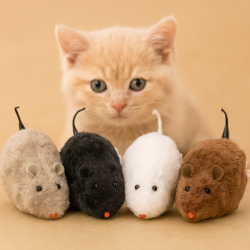 Souris mécaniques jouets pour chat (lot de 4)