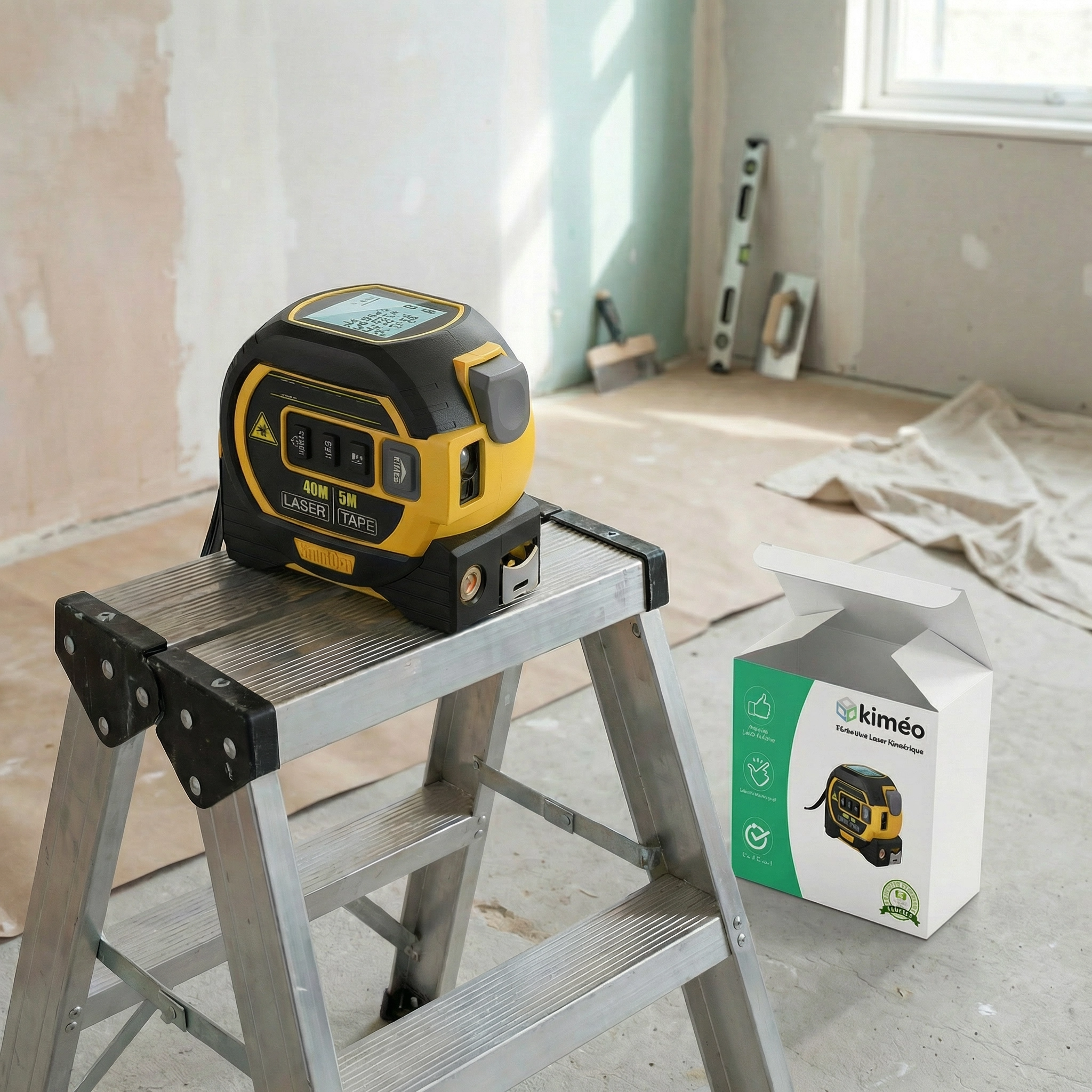 Télémètre Laser Numérique – Mesures Précises et Rapides jusqu’à 40 m avec Ruban à Mesurer 5 m