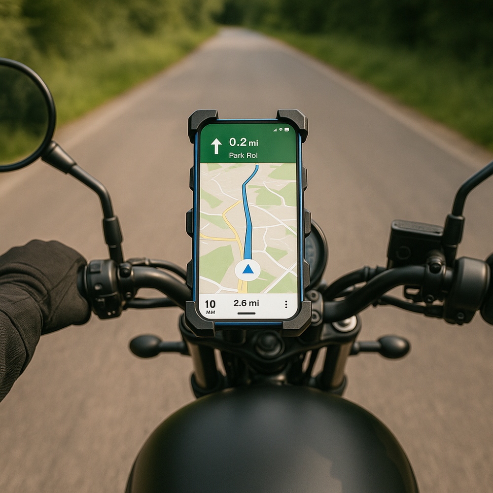 Support téléphone moto antichoc – Porte-GPS sécurisé pour guidon de moto
