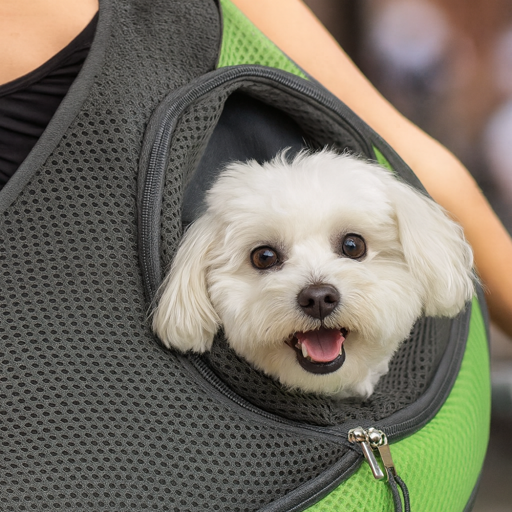 Sac bandoulière de transport pour petits animaux – Confort et sécurité en balade