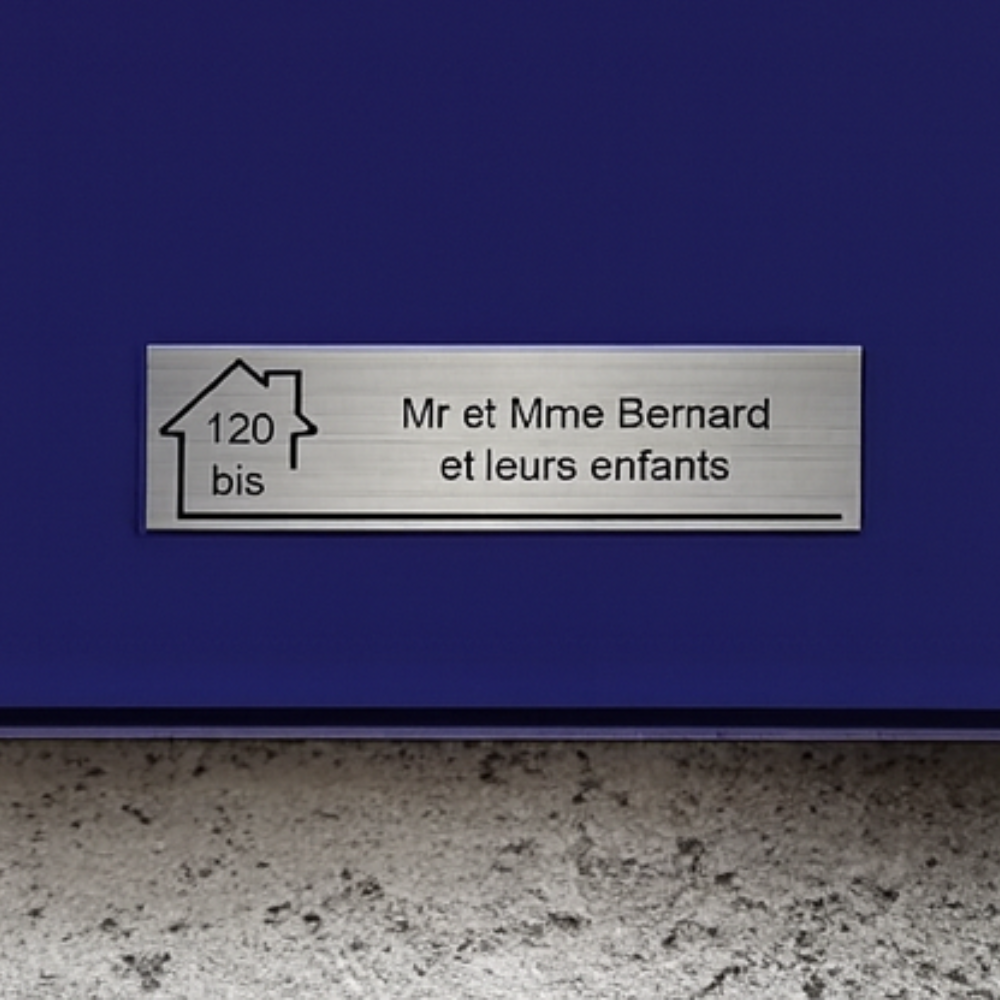 Plaque boite aux lettres personnalisée | Gravure aluminium professionnelle durable