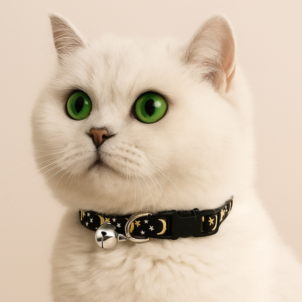 Collier de sécurité réglable pour chat avec clochette