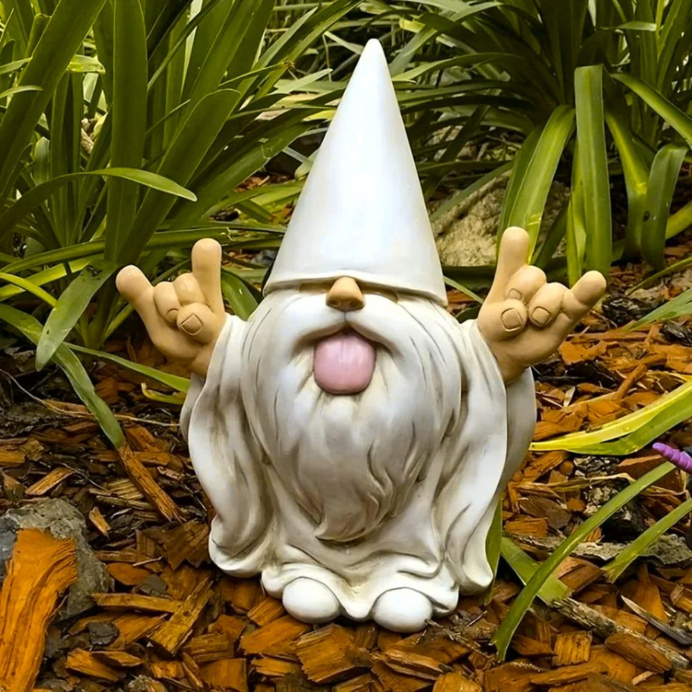 Nain de jardin blanc en résine