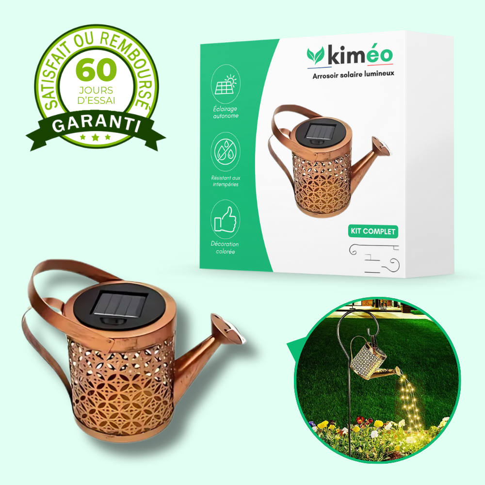 Arrosoir solaire lumineux pour jardin
